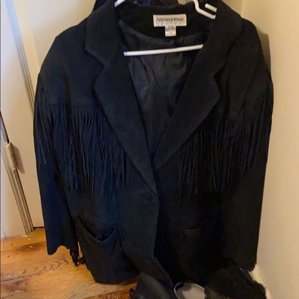 Vintage suede fringe jacket blazer